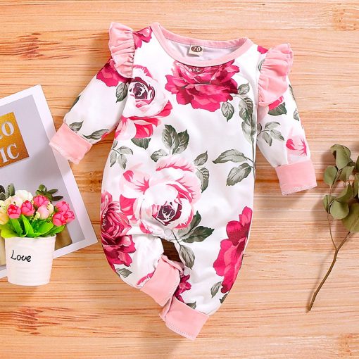 Baby Girl Pink Floral Jumpsuit